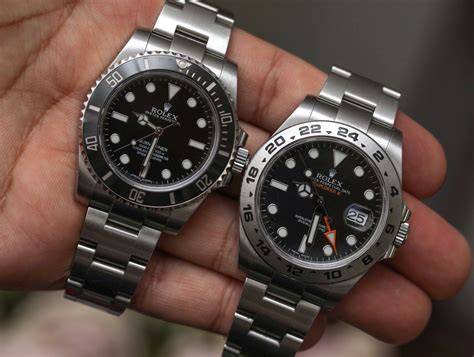 rolex explorer 2 216750 db vs rolex submariner 114060